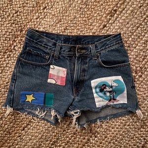 Reworked jean shorts
